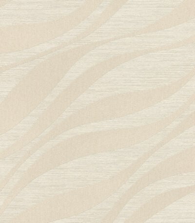 Beige vinyl non-woven wallpaper with graphical pattern