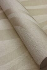 Vinyl beige wallpaper with non-woven backing and motifs