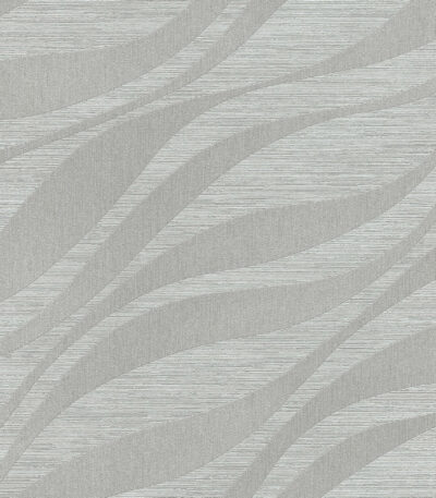 Silver vinyl on non-woven wallpaper with graphical pattern