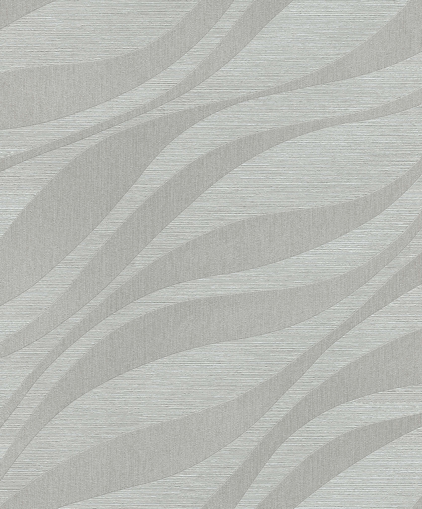 10-608069_1 Silver vinyl on non-woven wallpaper with graphical pattern