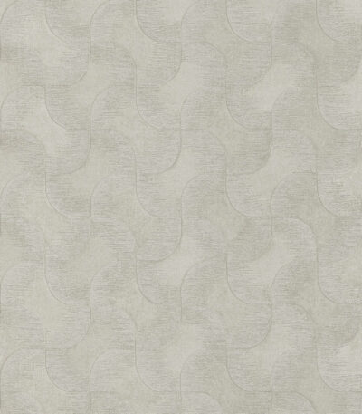 Grey vinyl non-woven wallpaper with graphical pattern