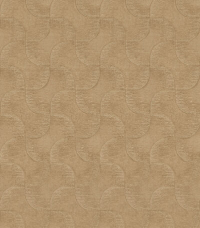 Gold vinyl non-woven wallpaper with graphical pattern