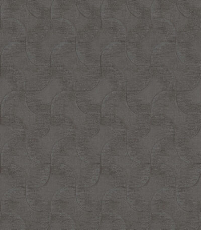 Grey vinyl non-woven wallpaper with graphical pattern
