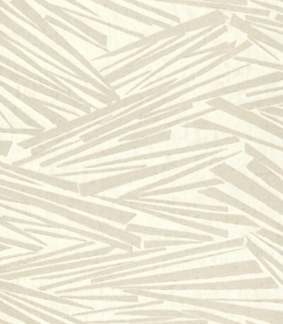 White vinyl non-woven wallpaper with graphical pattern