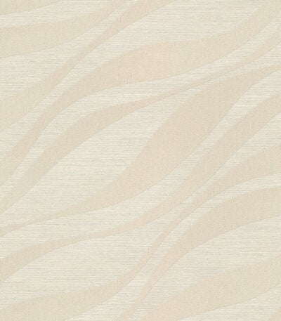 Beige vinyl non-woven wallpaper with graphical pattern