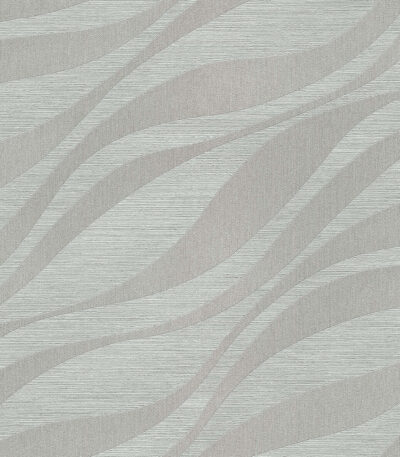 Silver non-woven vinyl wallpaper with graphical pattern