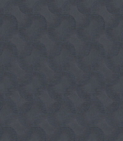 Blue vinyl wallpaper with non-woven backing and graphical pattern