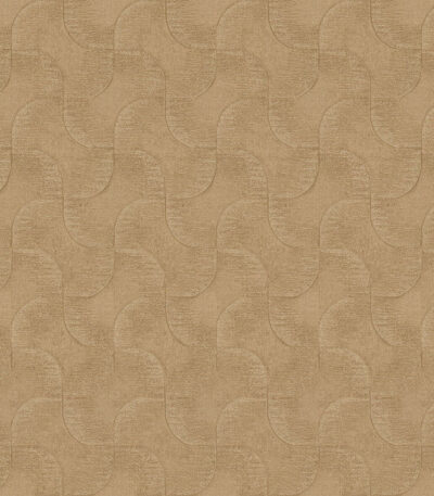 Gold vinyl non-woven wallpaper with graphical pattern