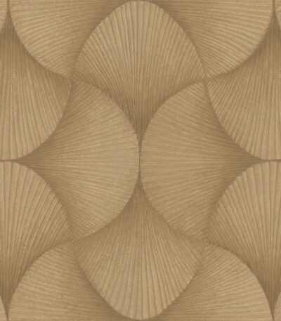 gold vinyl non-woven wallpaper with graphical pattern