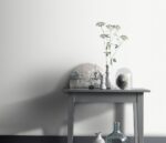 White non-woven vinyl wallpaper with textured design