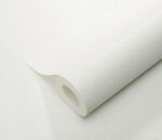 Textured white vinyl wallpaper with non-woven material