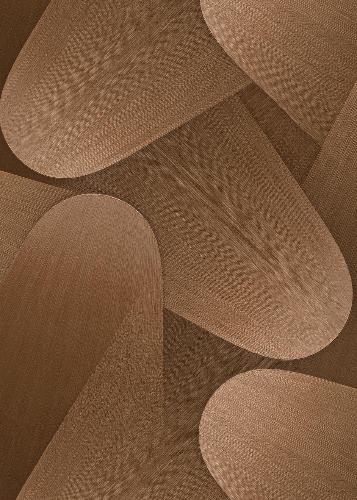 10423-48_1 Brown vinyl non-woven wallpaper with pattern motifs