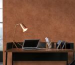Textured brown vinyl wallpaper on non-woven backing