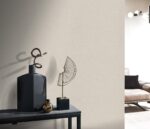 Beige textured vinyl wallpaper with non-woven backing