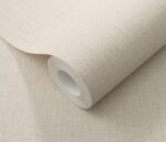 Vinyl wallpaper in beige with non-woven backing