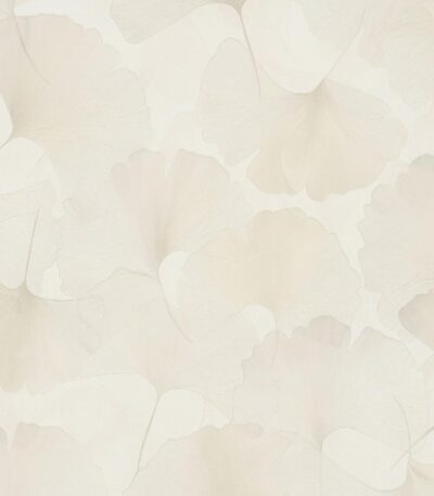 Cream vinyl non-woven wallpaper with pattern motifs