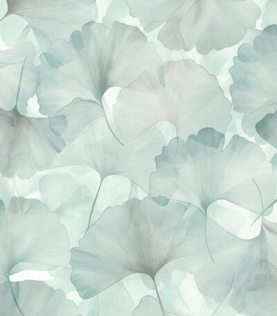 Green vinyl wallpaper with non-woven backing