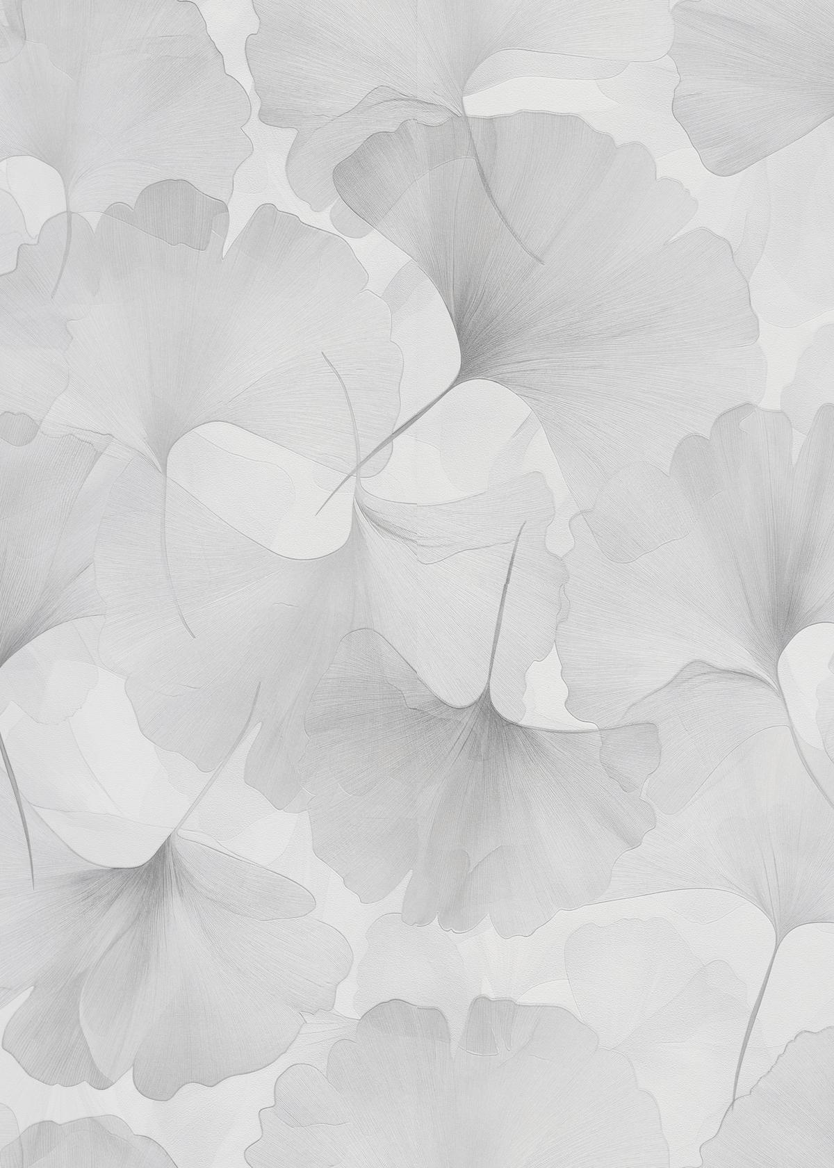 10470-31_1 White vinyl non-woven wallpaper with pattern motifs