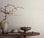 Non-woven vinyl wallpaper in cream tone for interiors