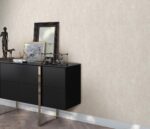 Non-woven backed vinyl wallpaper in beige tone