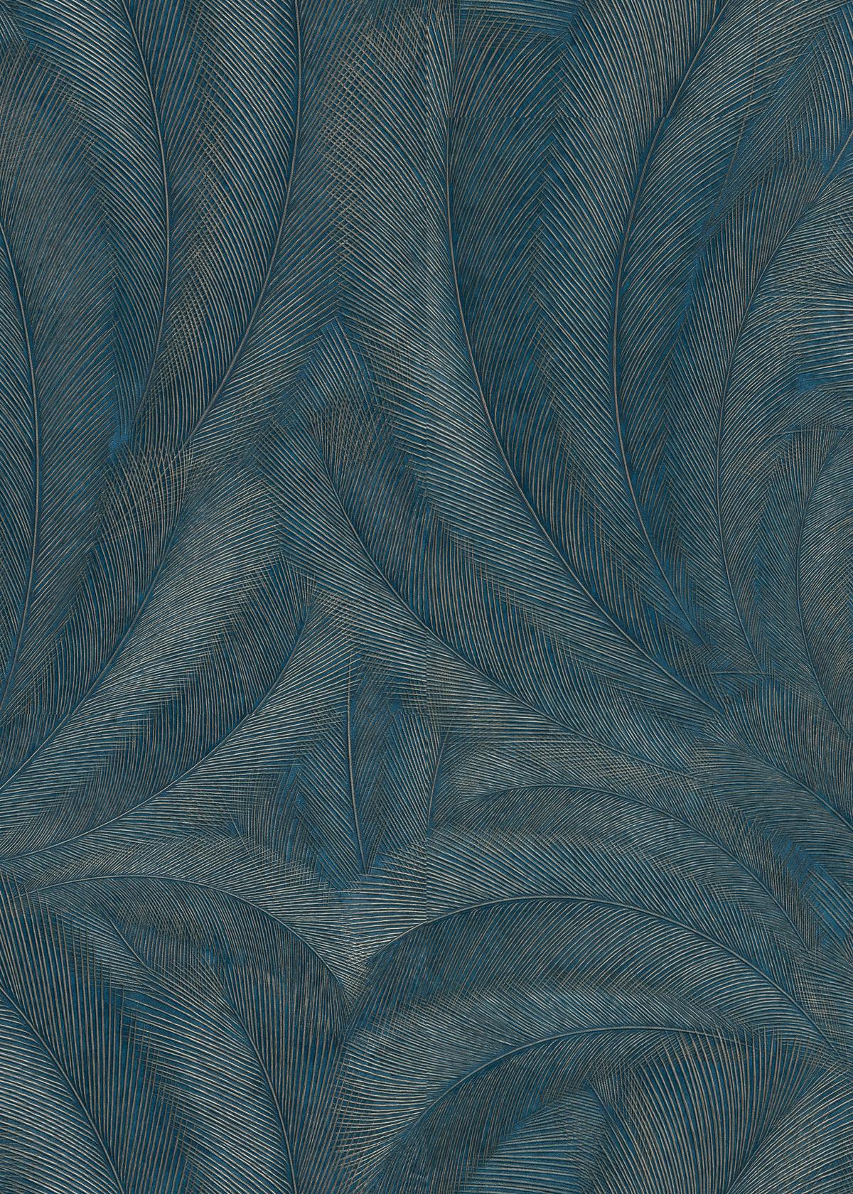 10476-19_1 Turquoise vinyl wallpaper on non-woven backing