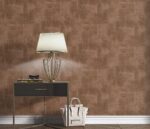 Bronze coloured non-woven vinyl wallpaper European design