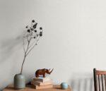 White textured vinyl wallpaper on non-woven material