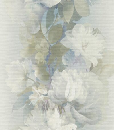 Blue vinyl non-woven wallpaper with Aurora design