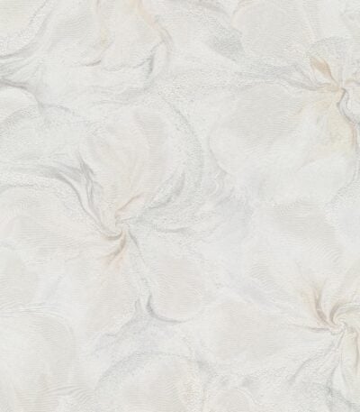 Beige vinyl non-woven wallpaper with pattern motifs