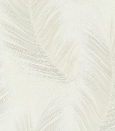 Beige vinyl non-woven wallpaper with pattern motifs