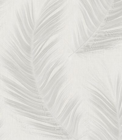 Gray vinyl wallpaper with non-woven backing and pattern