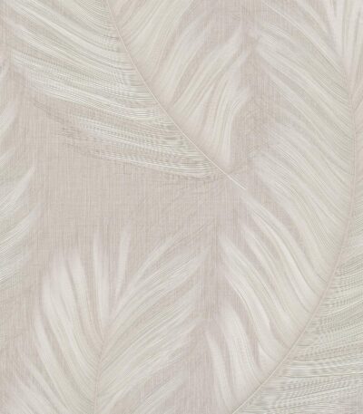 Beige vinyl wallpaper with non-woven backing and pattern