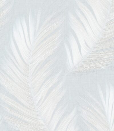 Blue vinyl wallpaper on non-woven backing with pattern