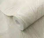 Cream patterned vinyl wallpaper with non-woven backing