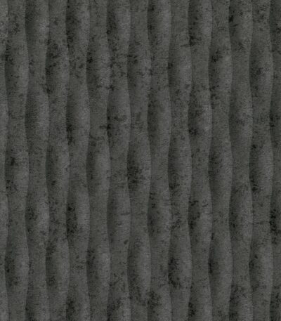 Black non-woven vinyl wallpaper with patterned motifs