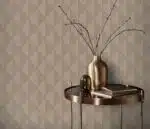 Non-woven brown wallpaper with vinyl surface