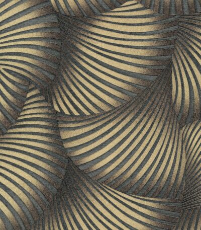 Black vinyl wallpaper with non-woven backing