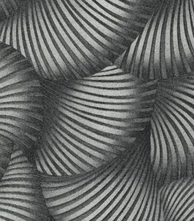 Silver vinyl non-woven wallpaper with patterns