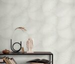 Cream coloured vinyl wallpaper non-woven backing