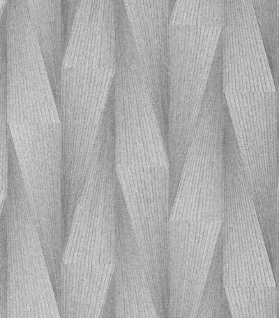 Silver vinyl non-woven wallpaper with pattern motifs