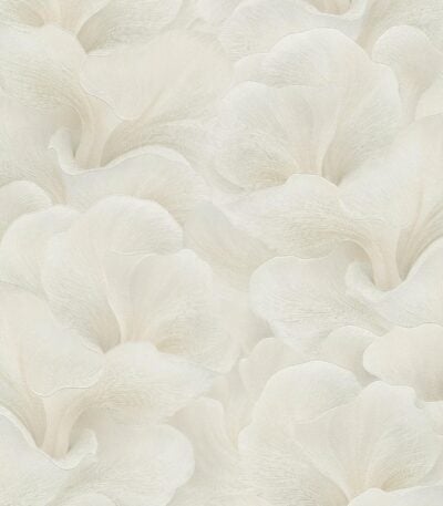 Cream vinyl non-woven wallpaper with pattern motifs