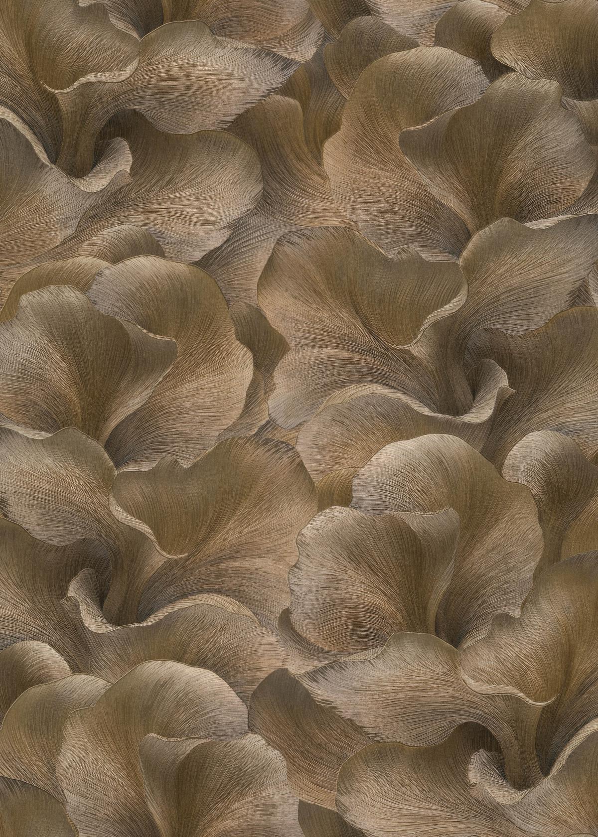 10527-11_1 Brown vinyl wallpaper on non-woven backing with pattern