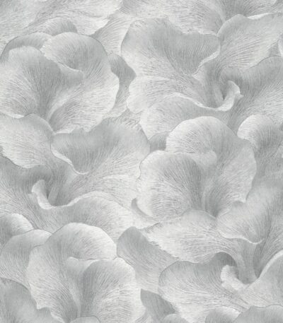 Silver vinyl wallpaper with non-woven backing and pattern