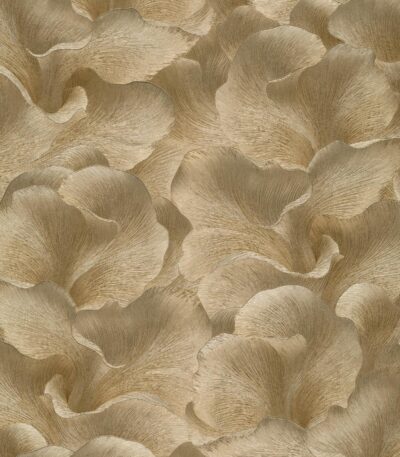 Gold vinyl wallpaper with non-woven backing and pattern