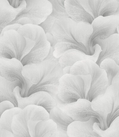 Gray vinyl wallpaper with non-woven backing and pattern