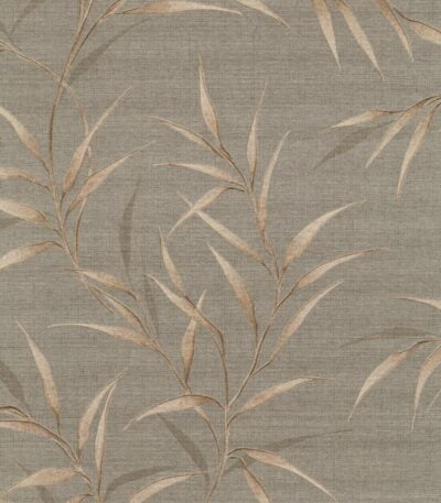 Taupe vinyl wallpaper with non-woven backing and pattern