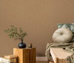 Durable brown vinyl wallpaper with non-woven backing