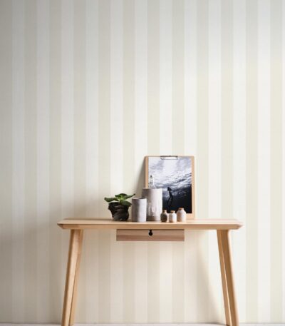 Beige non-woven vinyl wallpaper with elegant texture