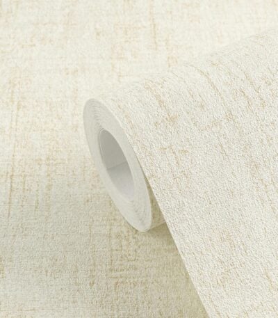 Beige non-woven vinyl wallpaper with classic pattern
