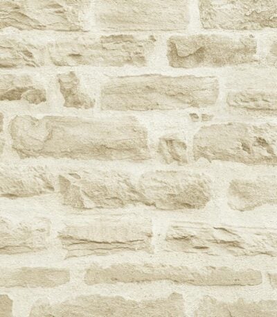 Beige non-woven vinyl wallpaper with subtle pattern